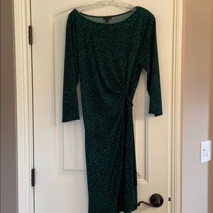 Green leopard Ann Taylor Factory dress. Size L
